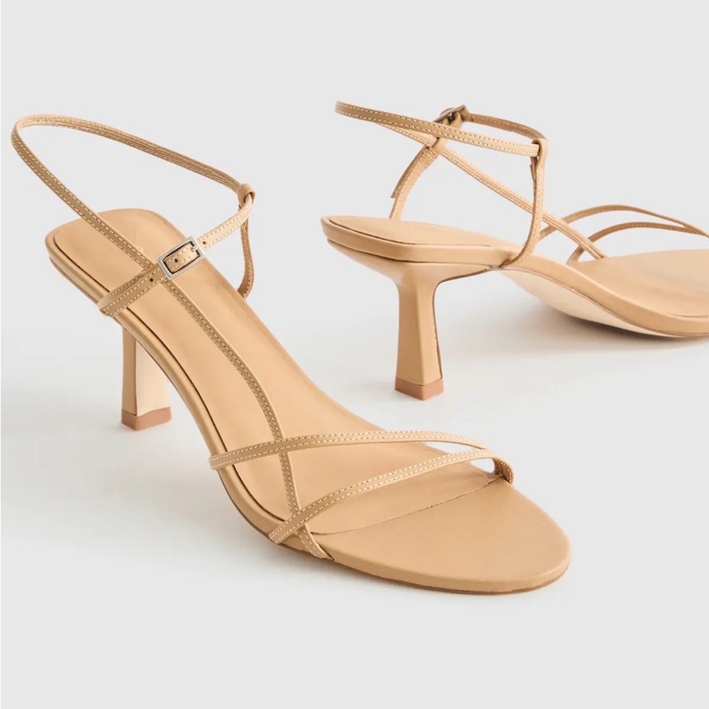 Quince Italian Leather 70mm Strappy Heel